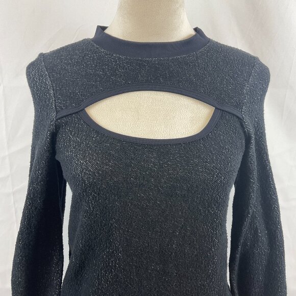 Koral Breach Open Front Sweater S Heather Gray Black Long Sleeve - Picture 4 of 12